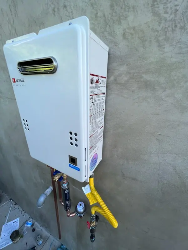 Tankless water heater installation for Neely Farm homes